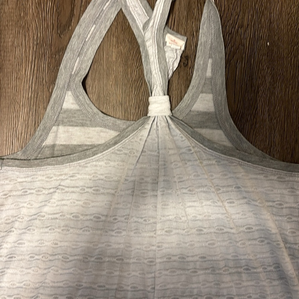 women’s gray and white stripe tank - Picture 4 of 7